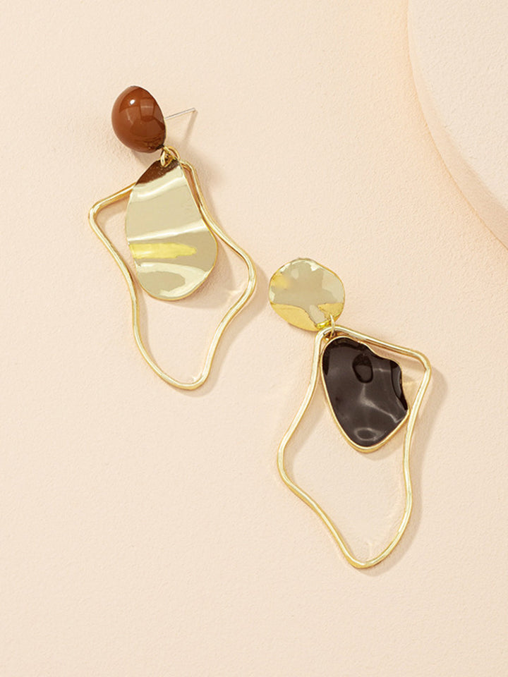 Boucles d'oreilles pendantes irrégulières à clous