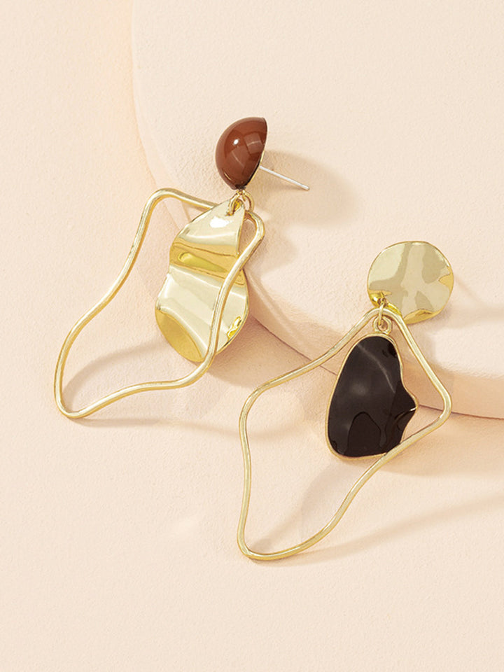 Boucles d'oreilles pendantes irrégulières à clous