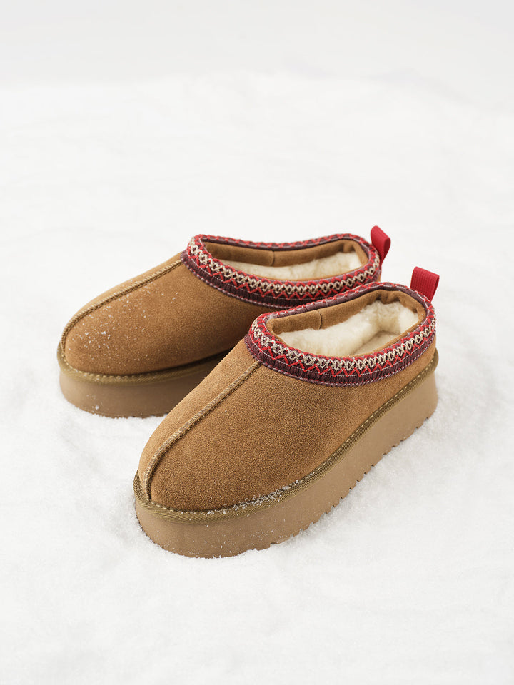 Bottes de neige intégrées en fourrure