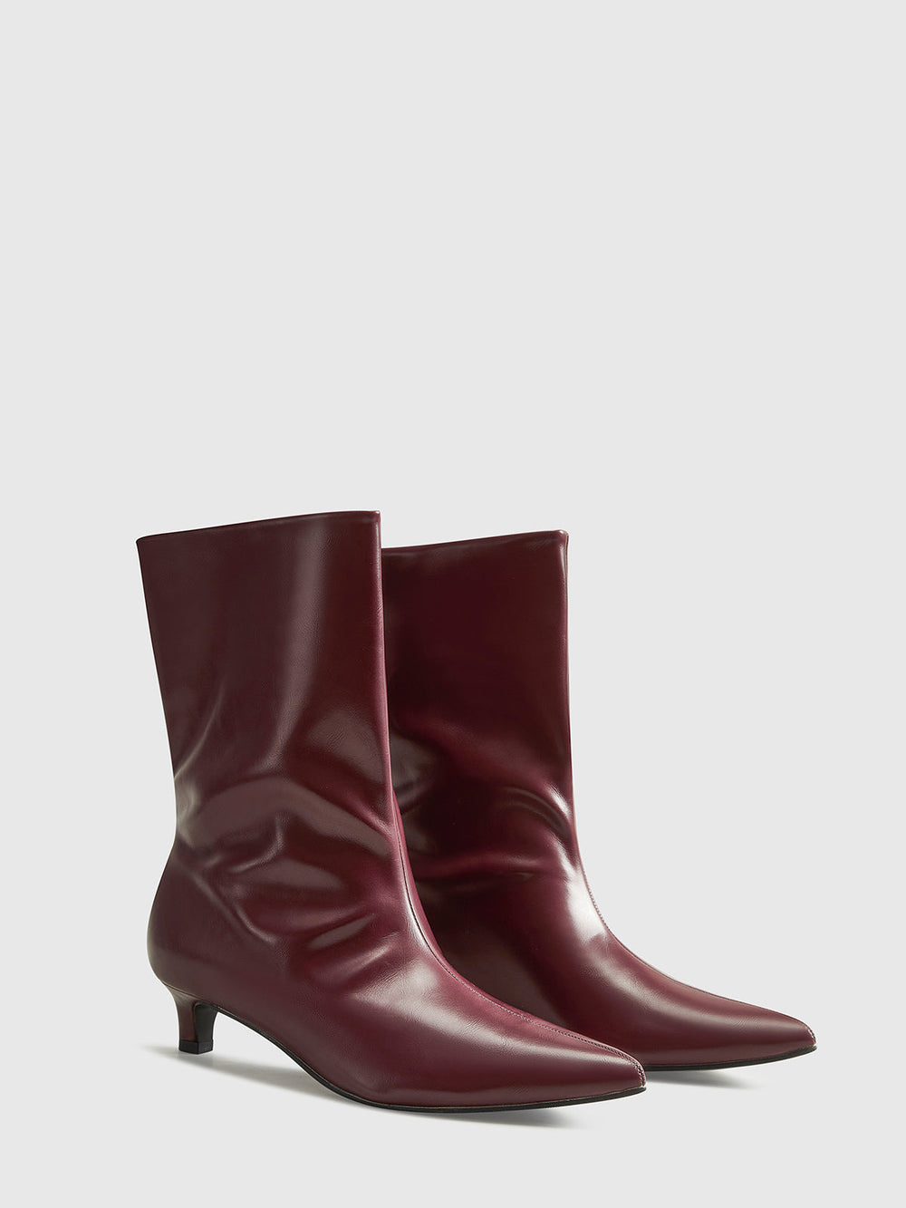 Bottines à Bout Pointu et Talon Kitten