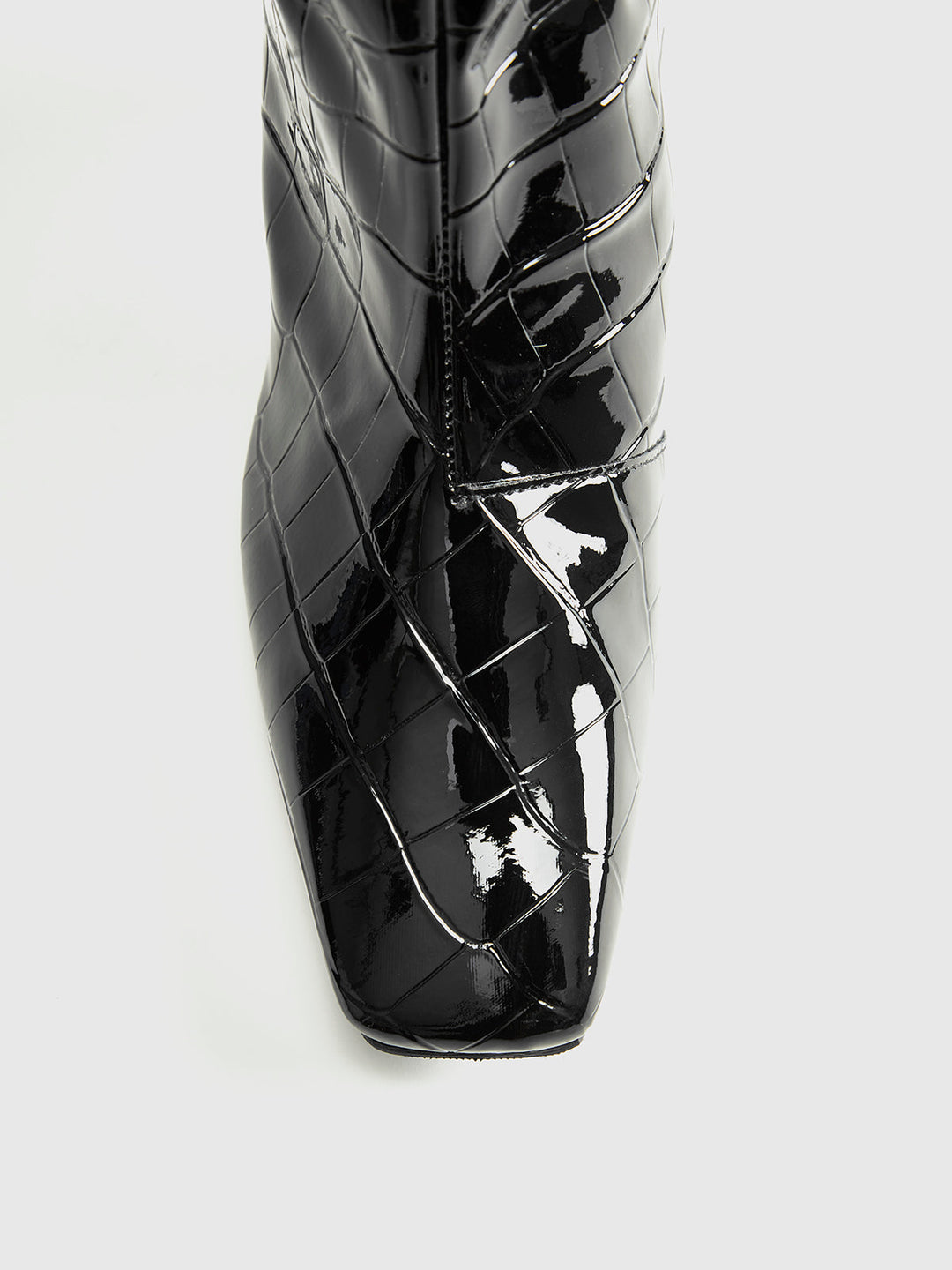 Bottes Hautes jusqu'au Genou à Motif Crocodile