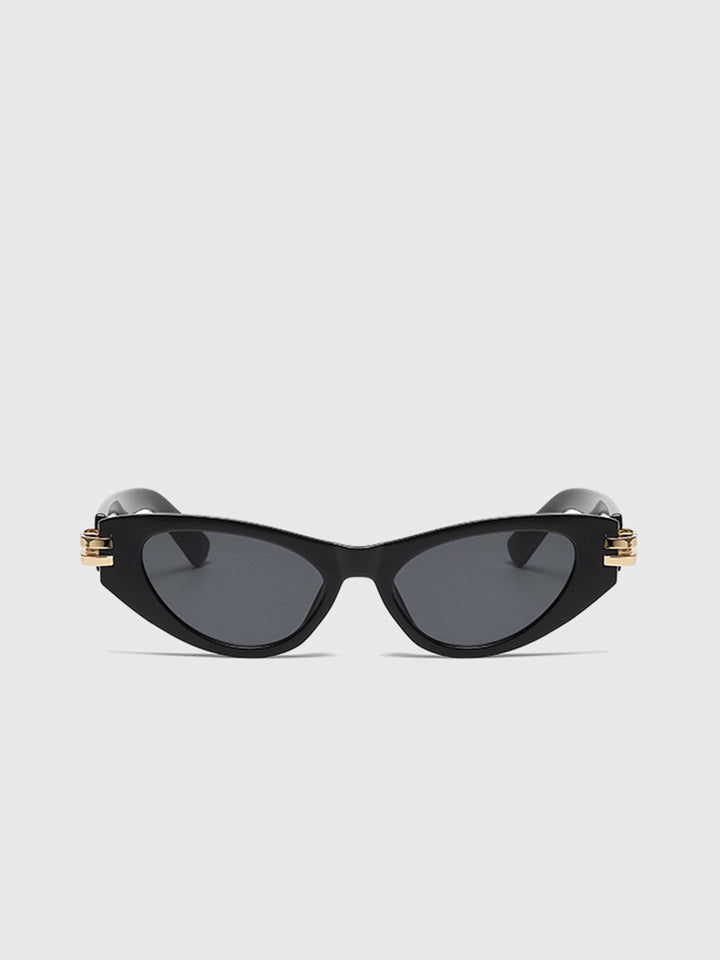 Lunettes de soleil œil de chat à monture noire