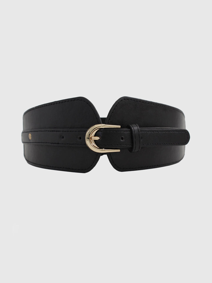 Ceinture à boucle dorée large
