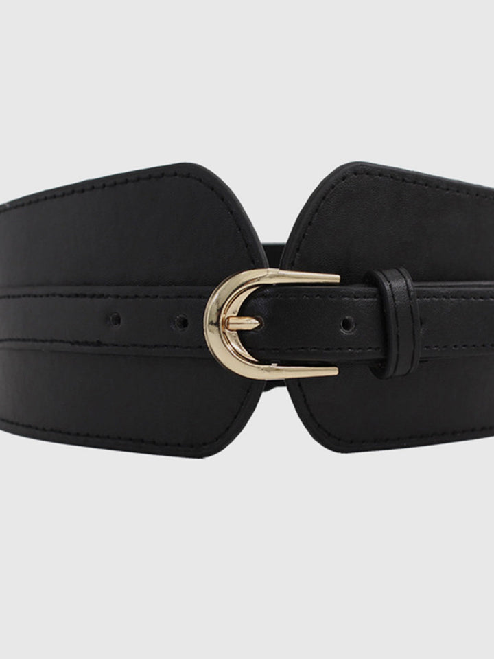 Ceinture à boucle dorée large