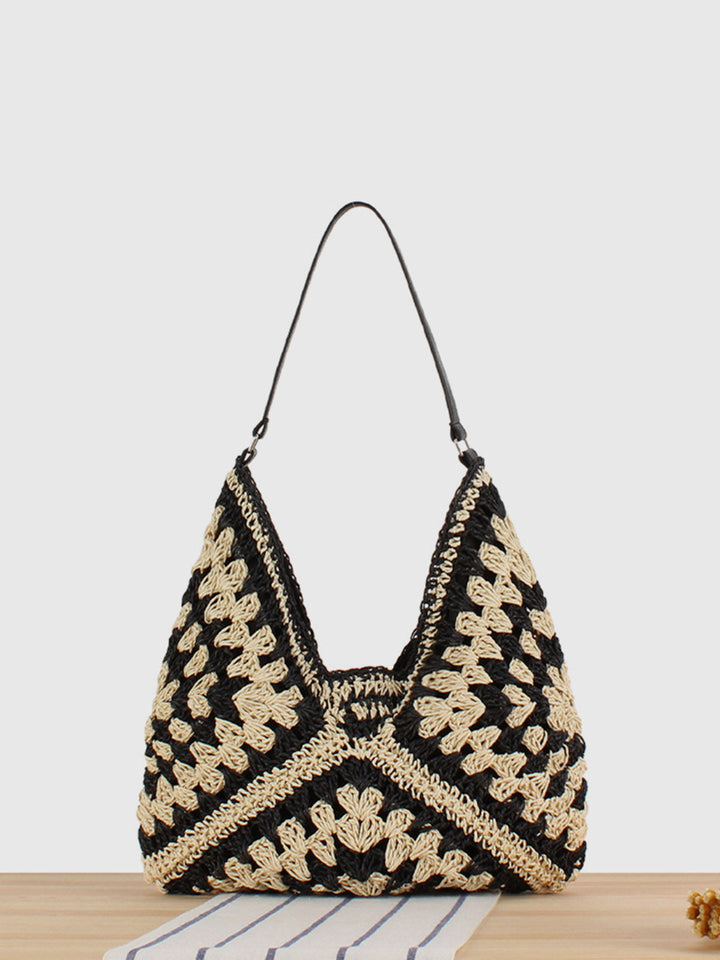 Sac Épaule Macramé Crochet Vintage
