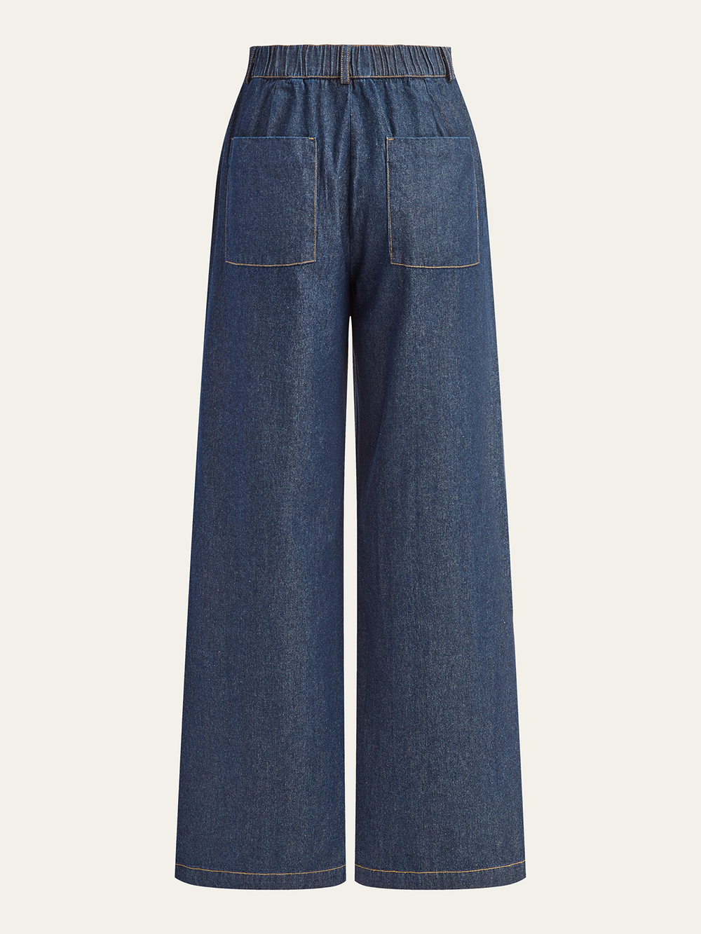 Pantalons en jean larges à taille mi-haute