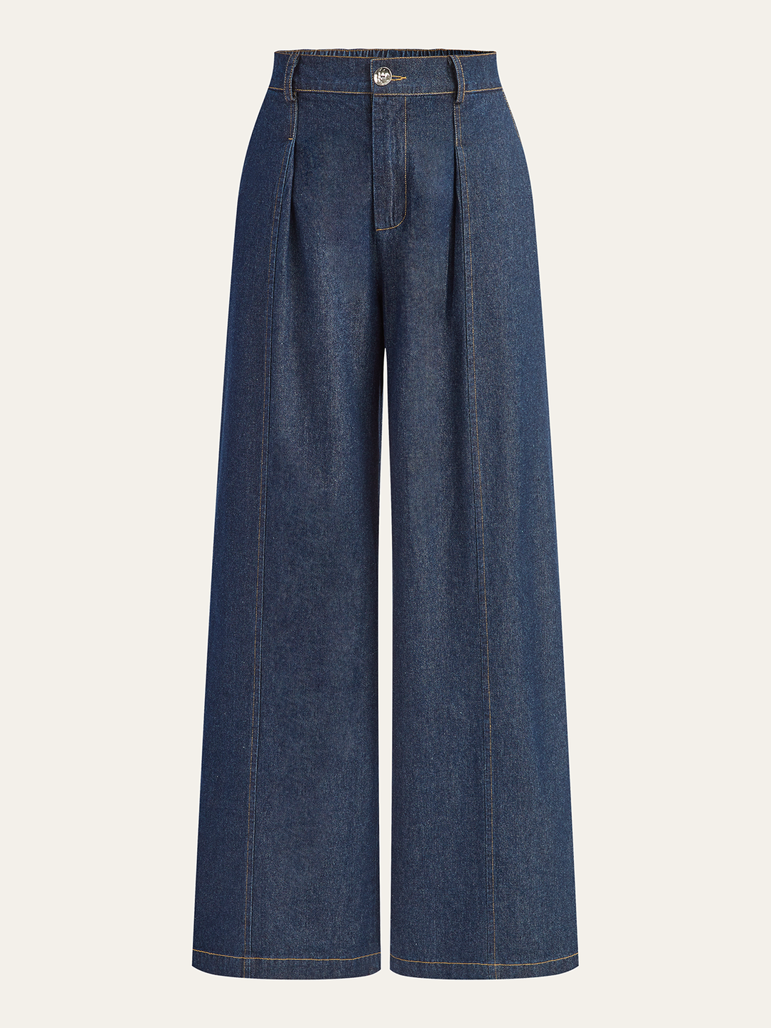 Pantalons en jean larges à taille mi-haute