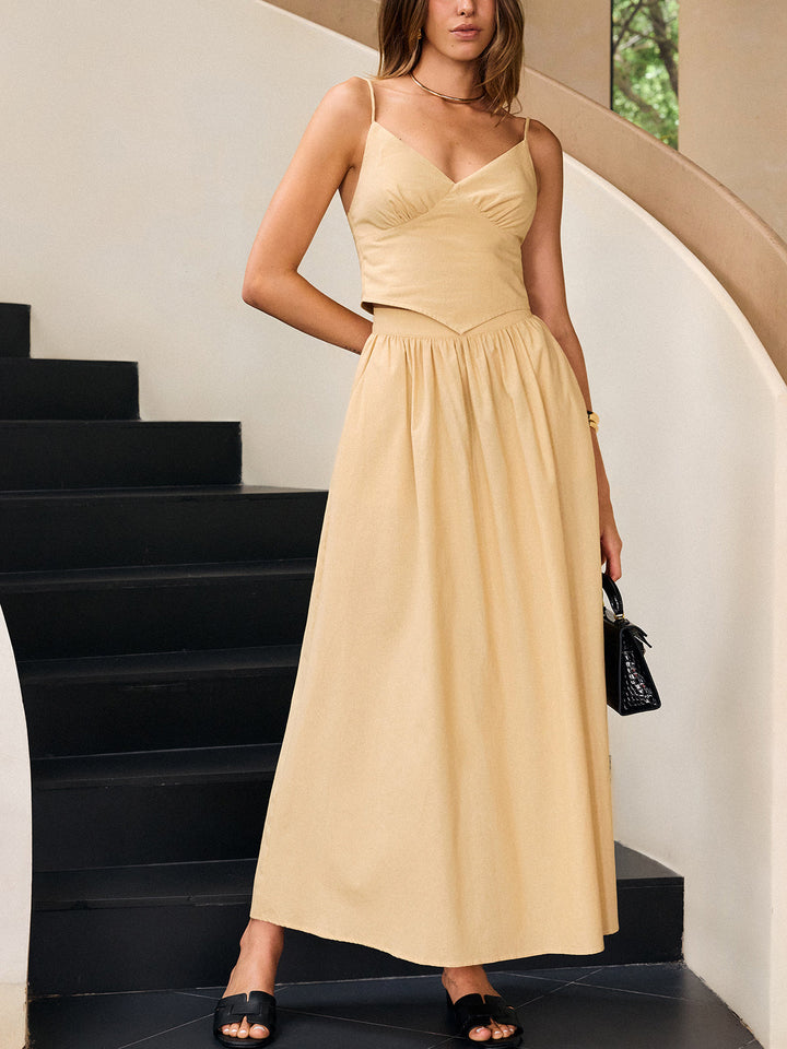 Ensemble Dos Nu Cami et Jupe Maxi