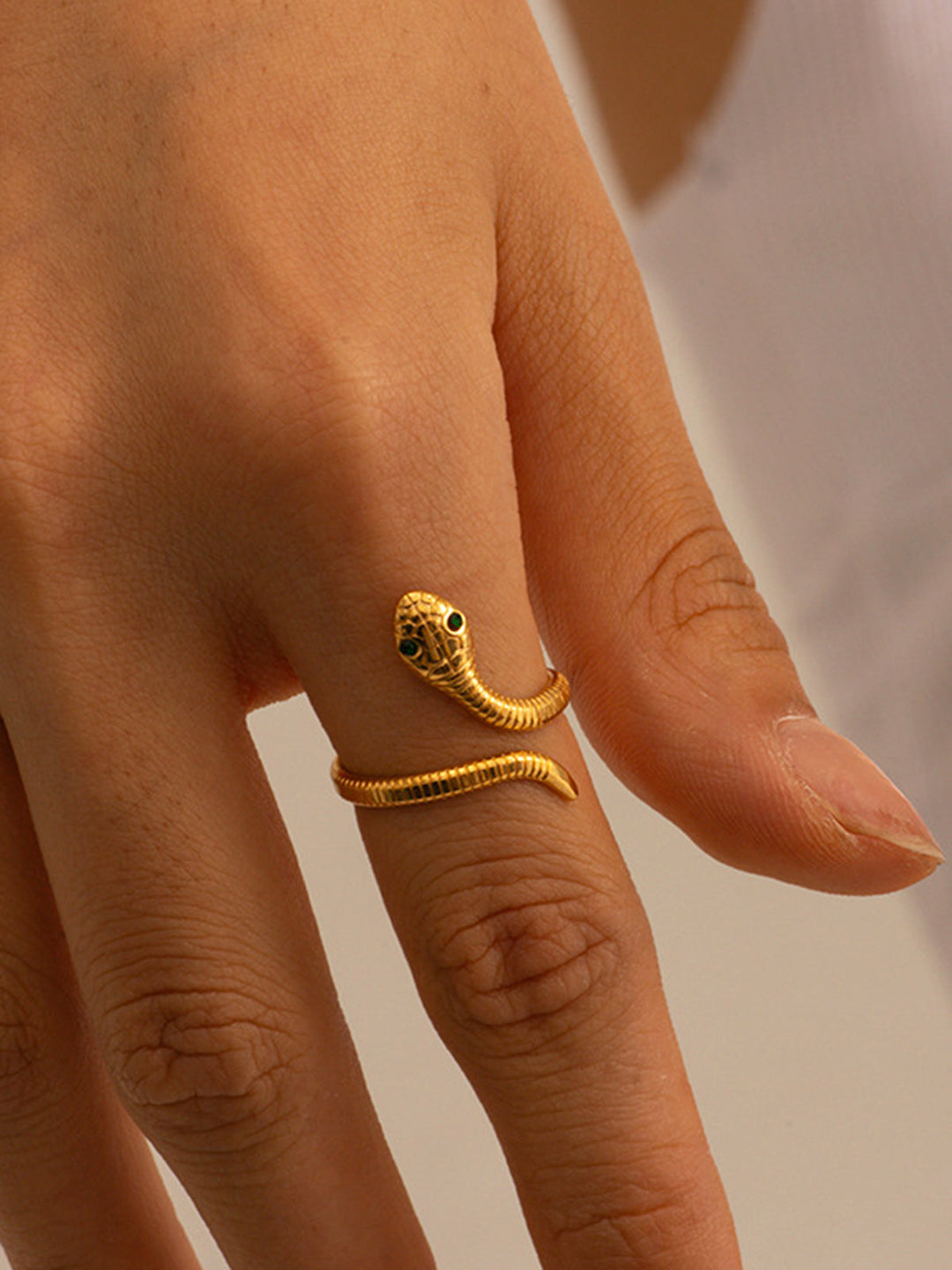 Bague Serpent Dorée