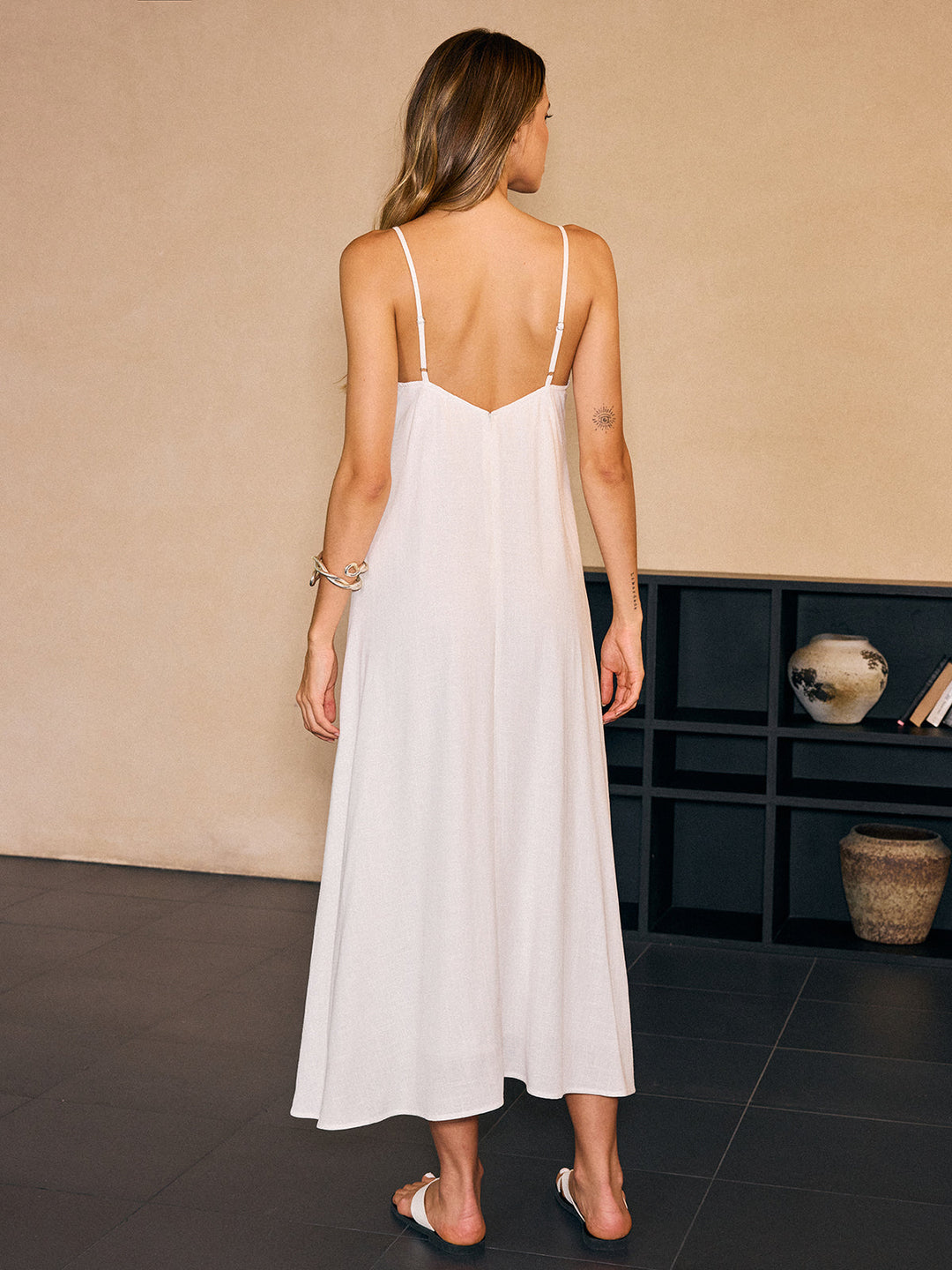Robe Maxi Décontractée en Lin et Coton
