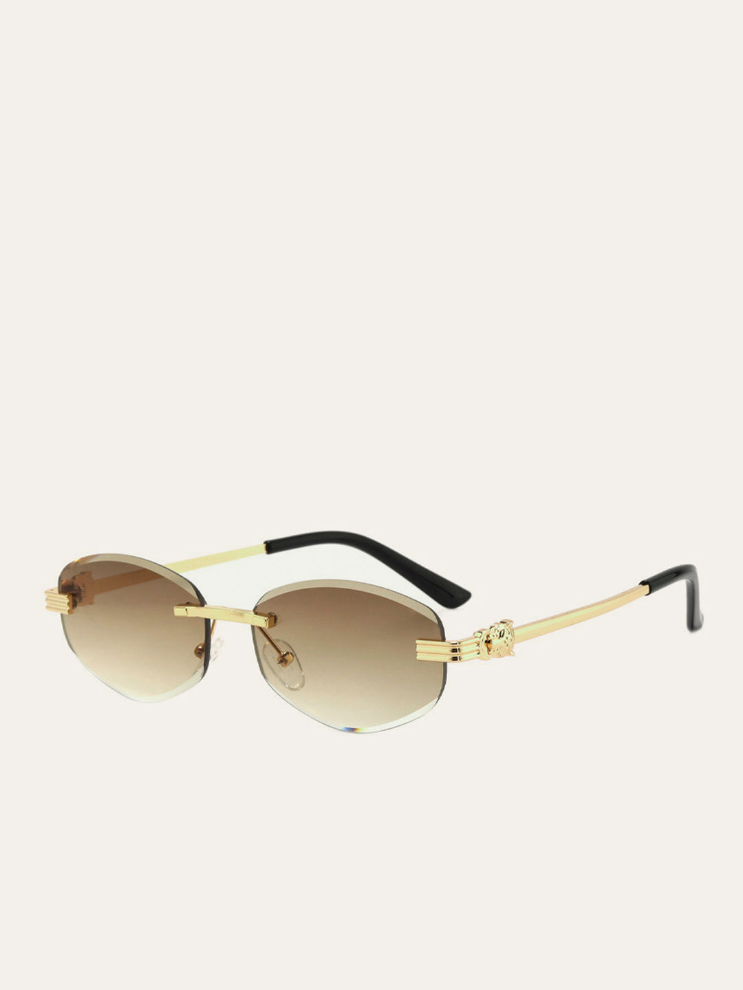 Lunettes de soleil dégradées sans monture dorées