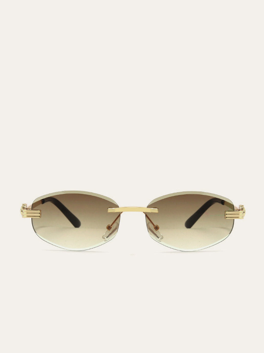 Lunettes de soleil dégradées sans monture dorées