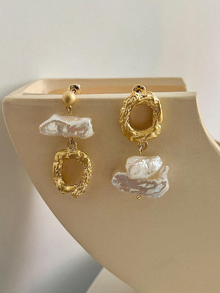 Boucles d'oreilles asymétriques en perles
