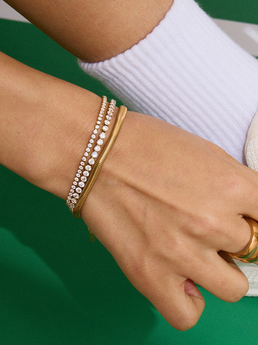 Bracelet à Rehaussements en Cristal Multi-Styles