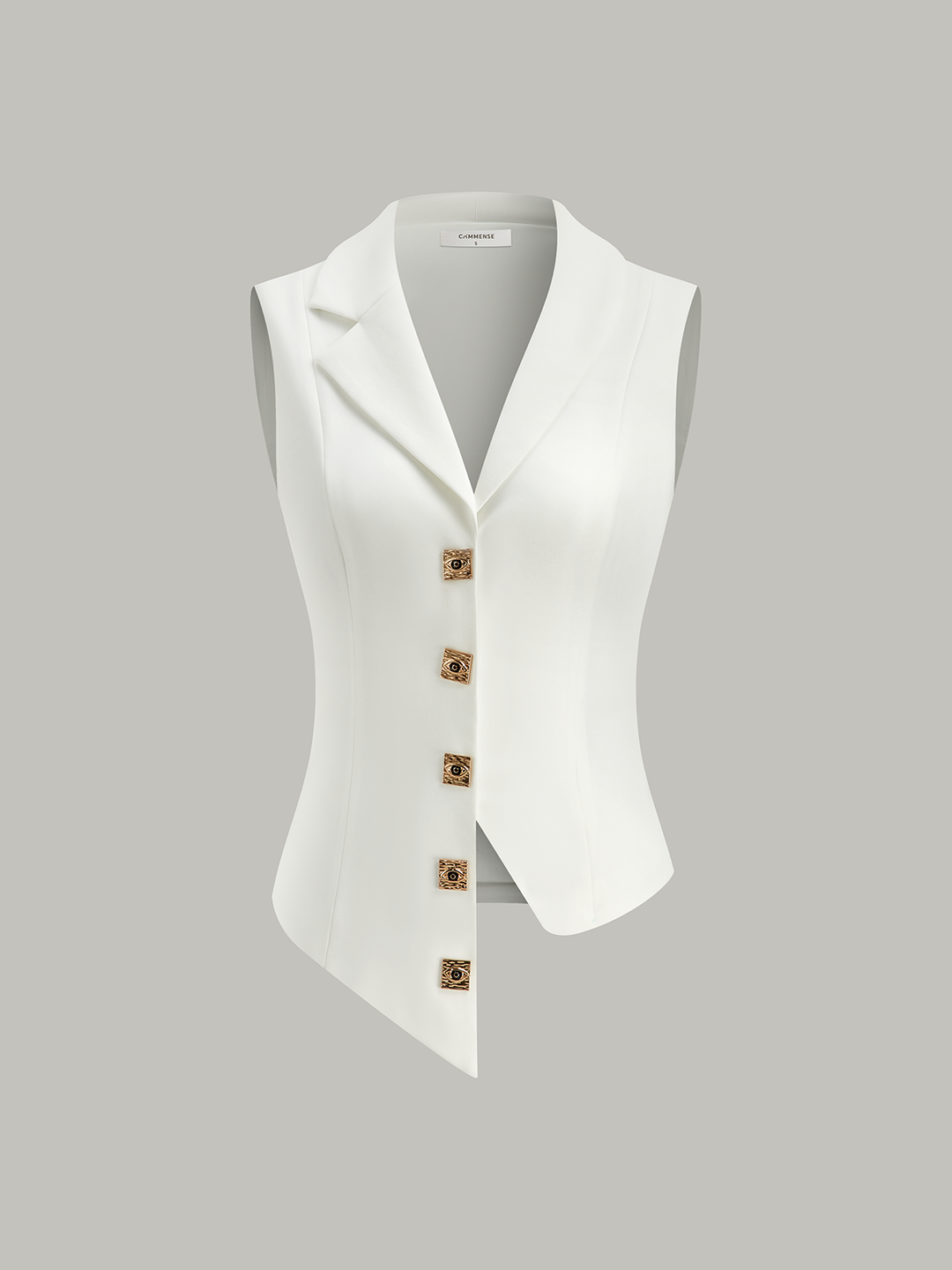 Gilet à Devant Boutonné Asymétrique