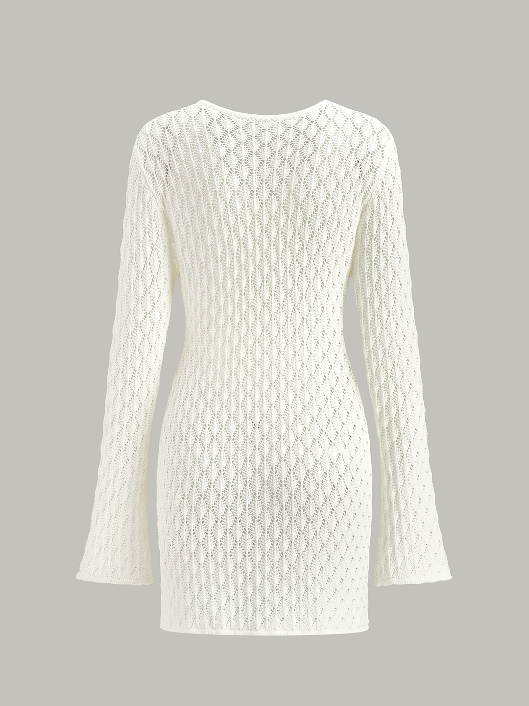 Robe pull en maille transparente avec détail découpé