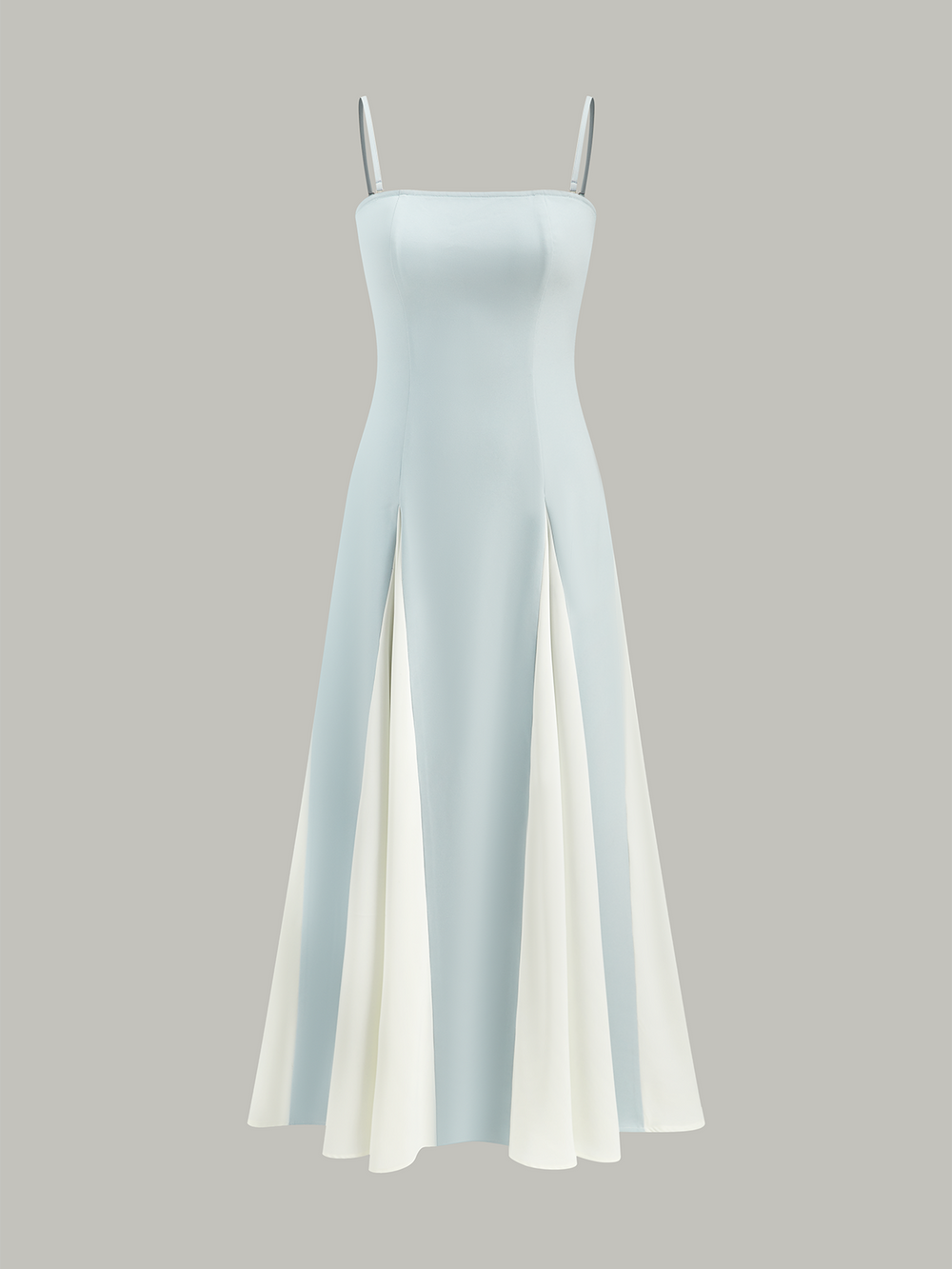 Robe Maxi Sans Bretelles Color Block