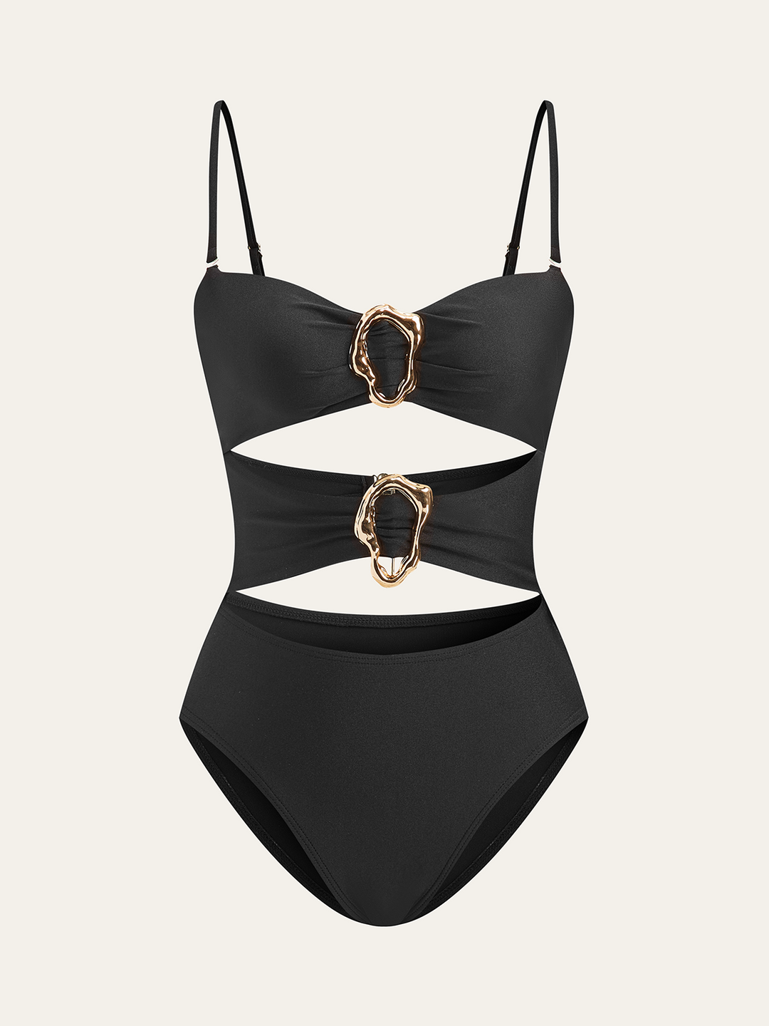 Maillot de bain une pièce à découpes en métal