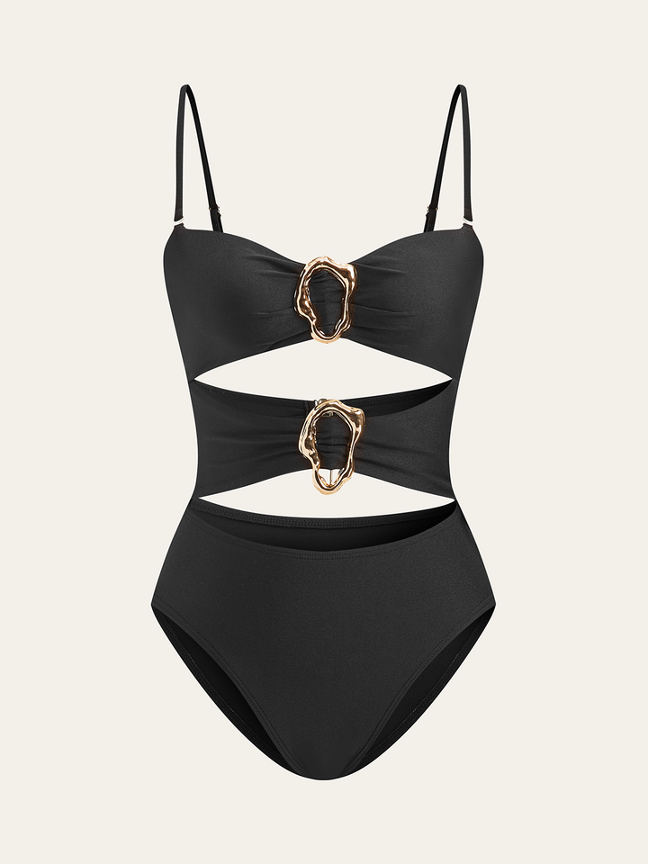 Maillot de bain une pièce à découpes en métal