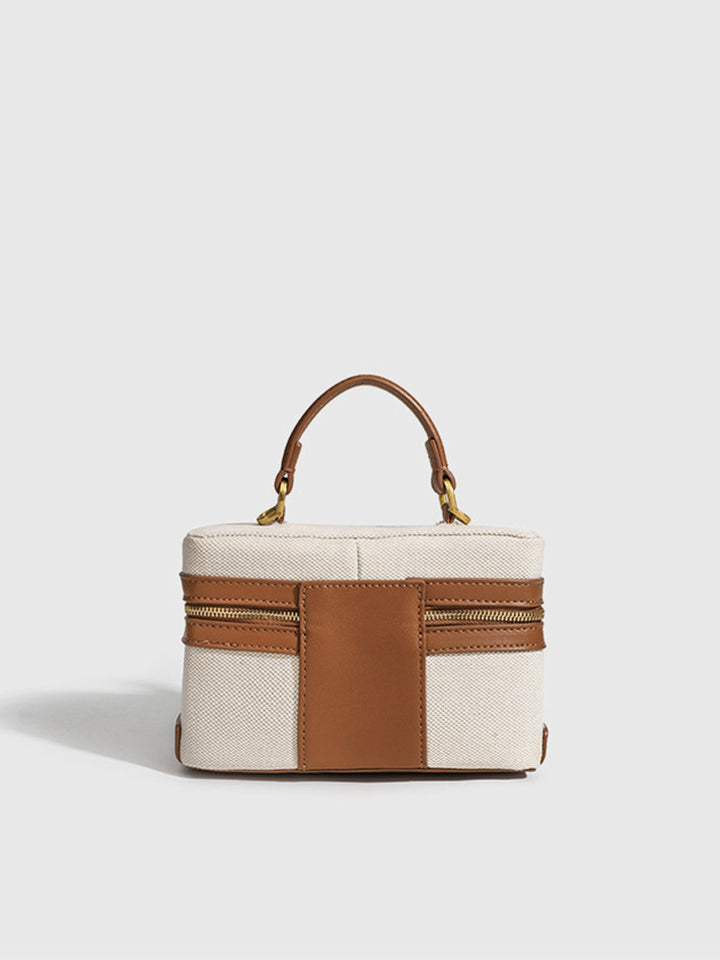 Sac bandoulière zippé bicolore