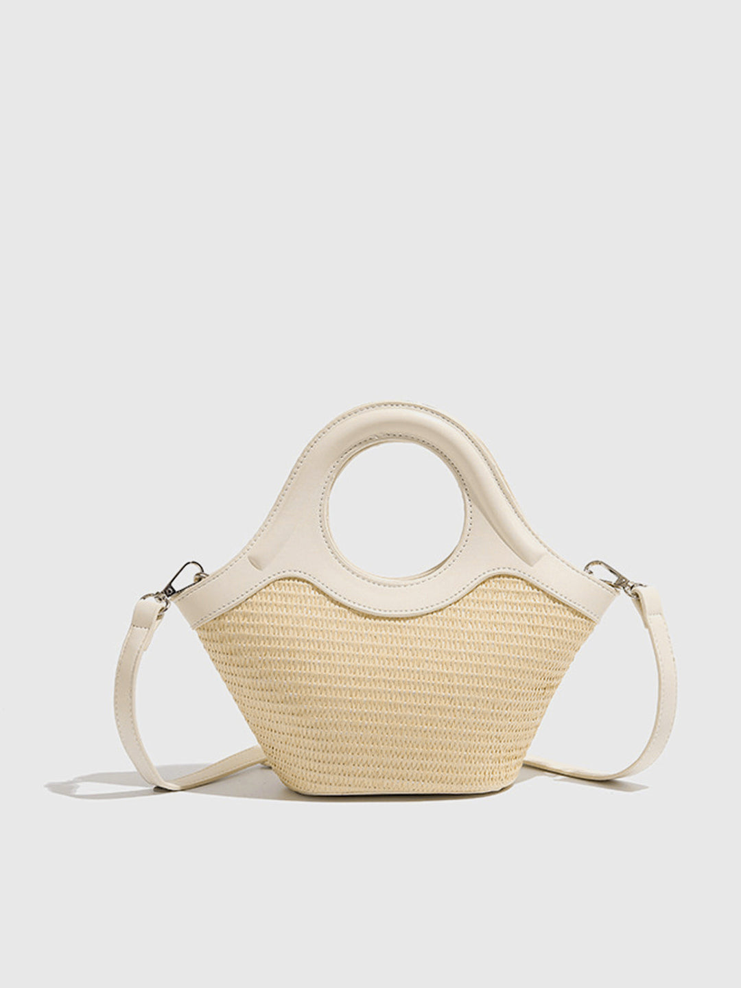 Sac Rond en Osier Ivoire