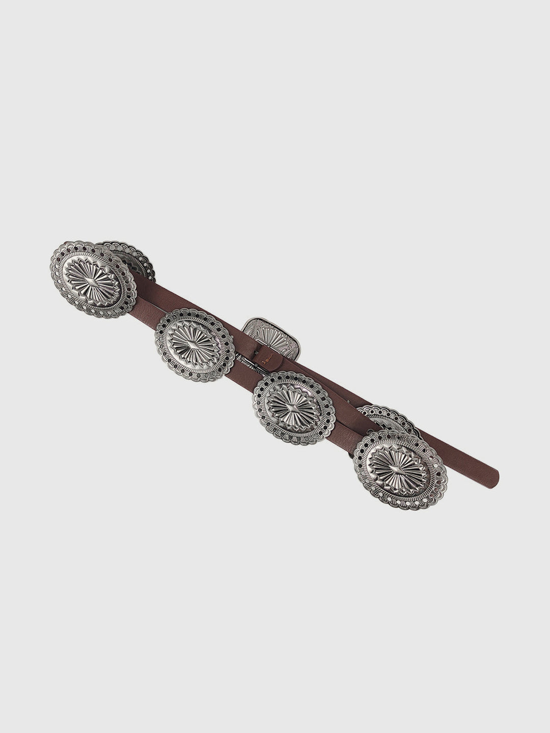 Ceinture en cuir avec boucle Concho vintage