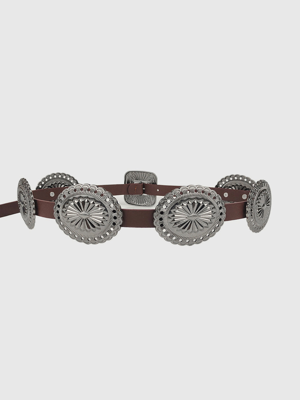 Ceinture en cuir avec boucle Concho vintage