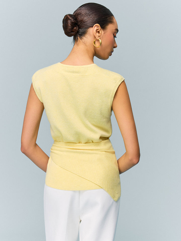 Haut en maille boutonné avec Options de Style Convertibles