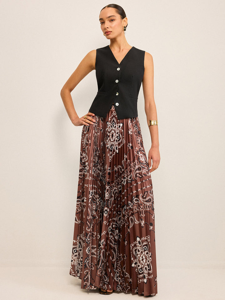 Jupe Maxi Plissée Bohème
