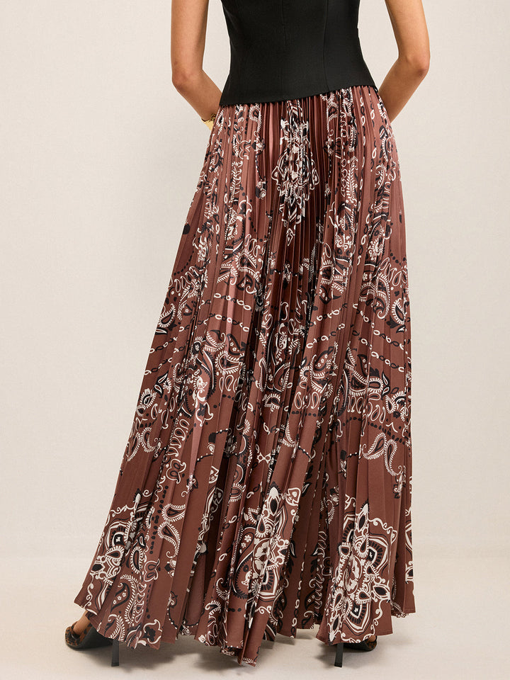 Jupe Maxi Plissée Bohème