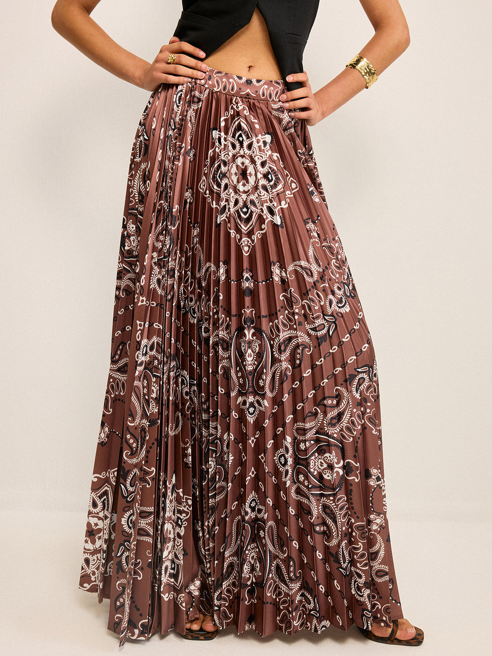 Jupe Maxi Plissée Bohème