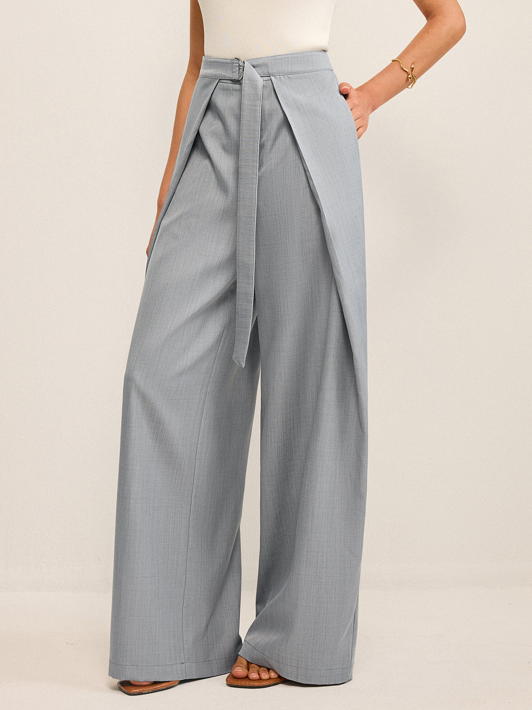 Pantalons Amples Plissés