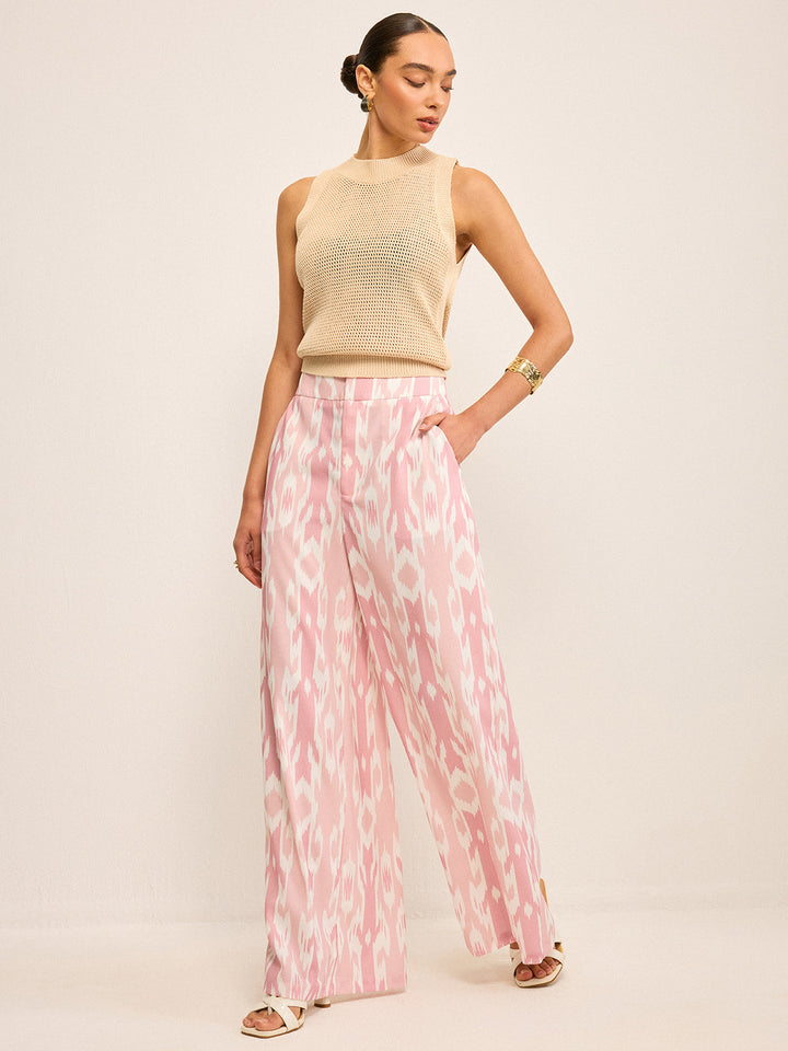 Pantalons Amples Bohèmes Aspect Lin