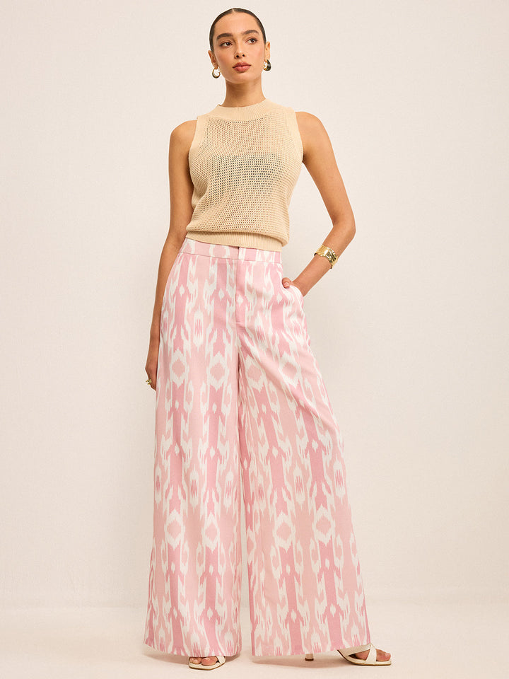 Pantalons Amples Bohèmes Aspect Lin