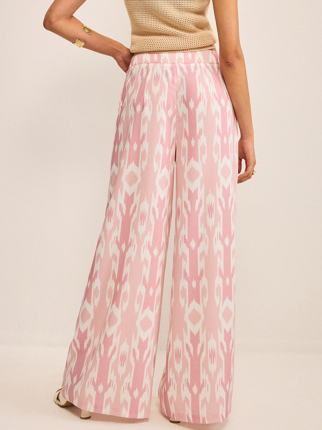 Pantalons Amples Bohèmes Aspect Lin