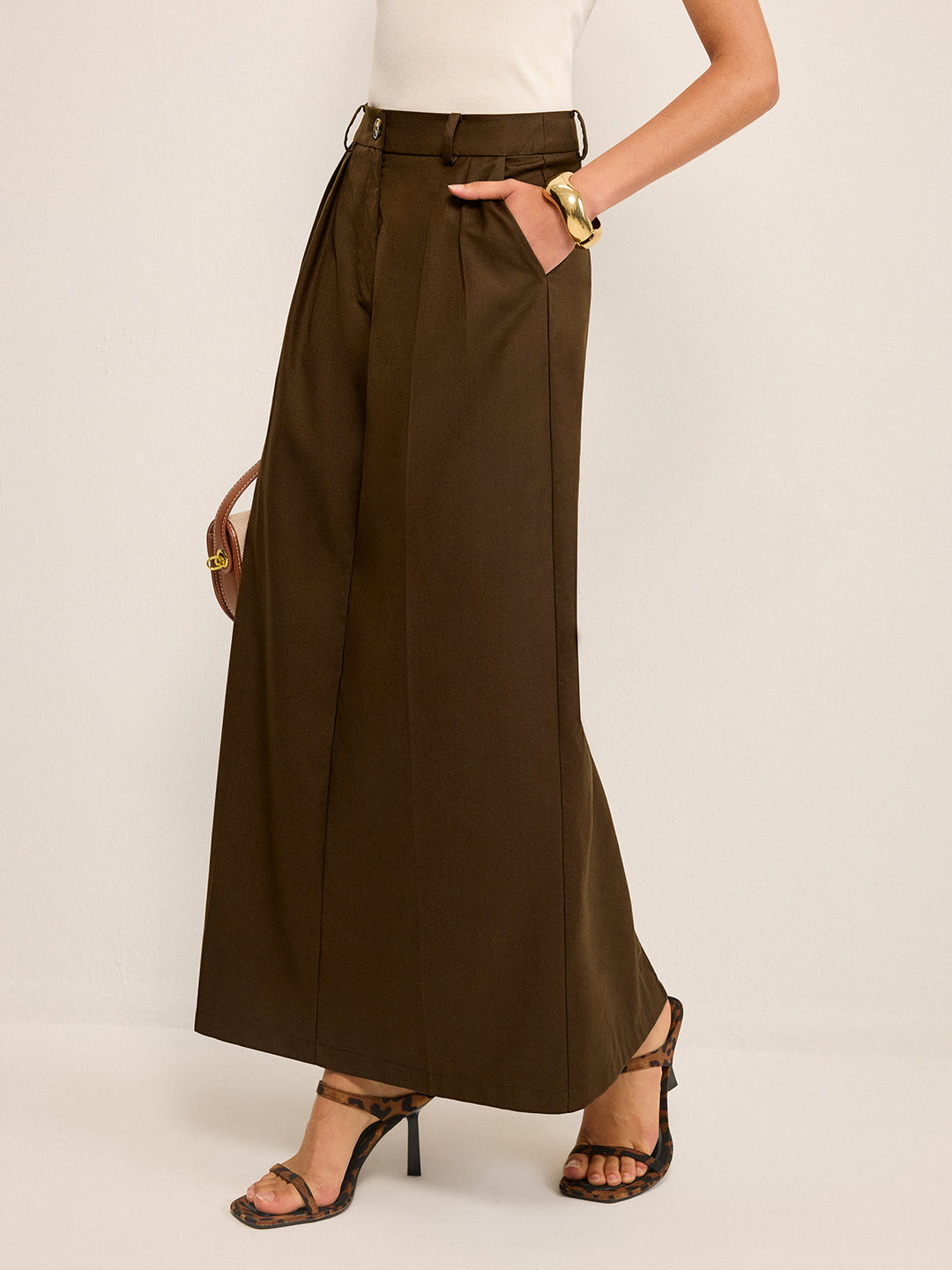 Jupe Longue Taille Haute à Poches