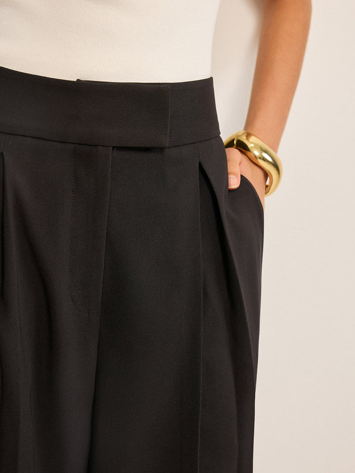 Pantalons évasés taille haute