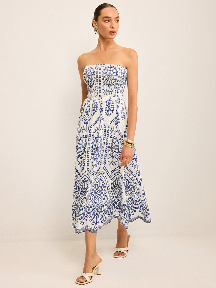 Robe Longue Bohème Sans Bretelles