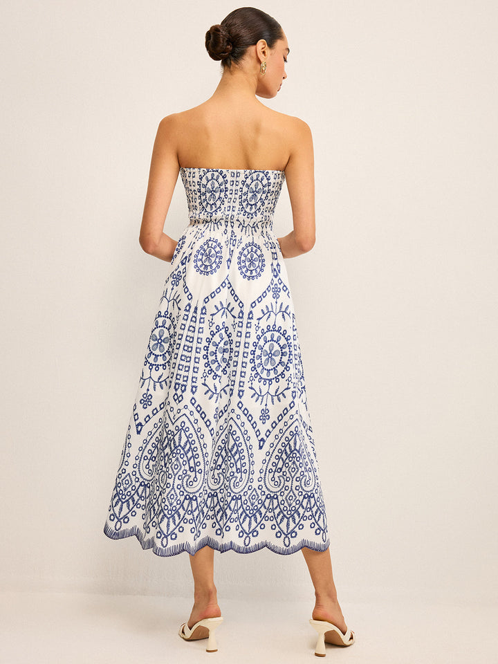 Robe Longue Bohème Sans Bretelles