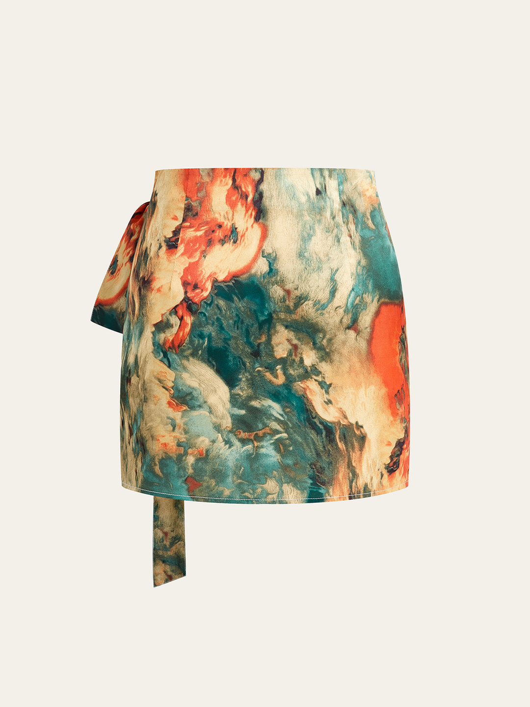Jupe Courte "Wrap-Tie" Imprimée Colorée