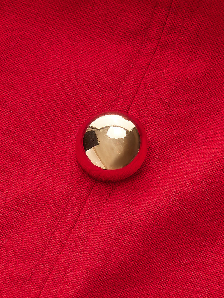 Robe patineuse mi-longue plissée à col chemise avec ceinture