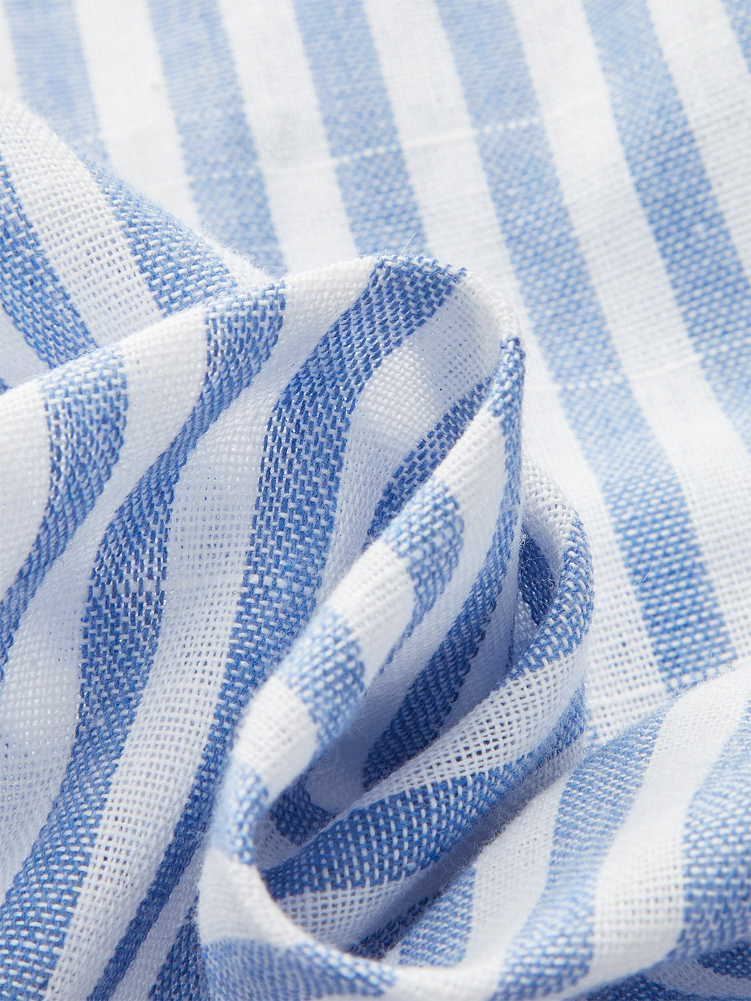 Blouse à rayures froncées avec décoration en métal