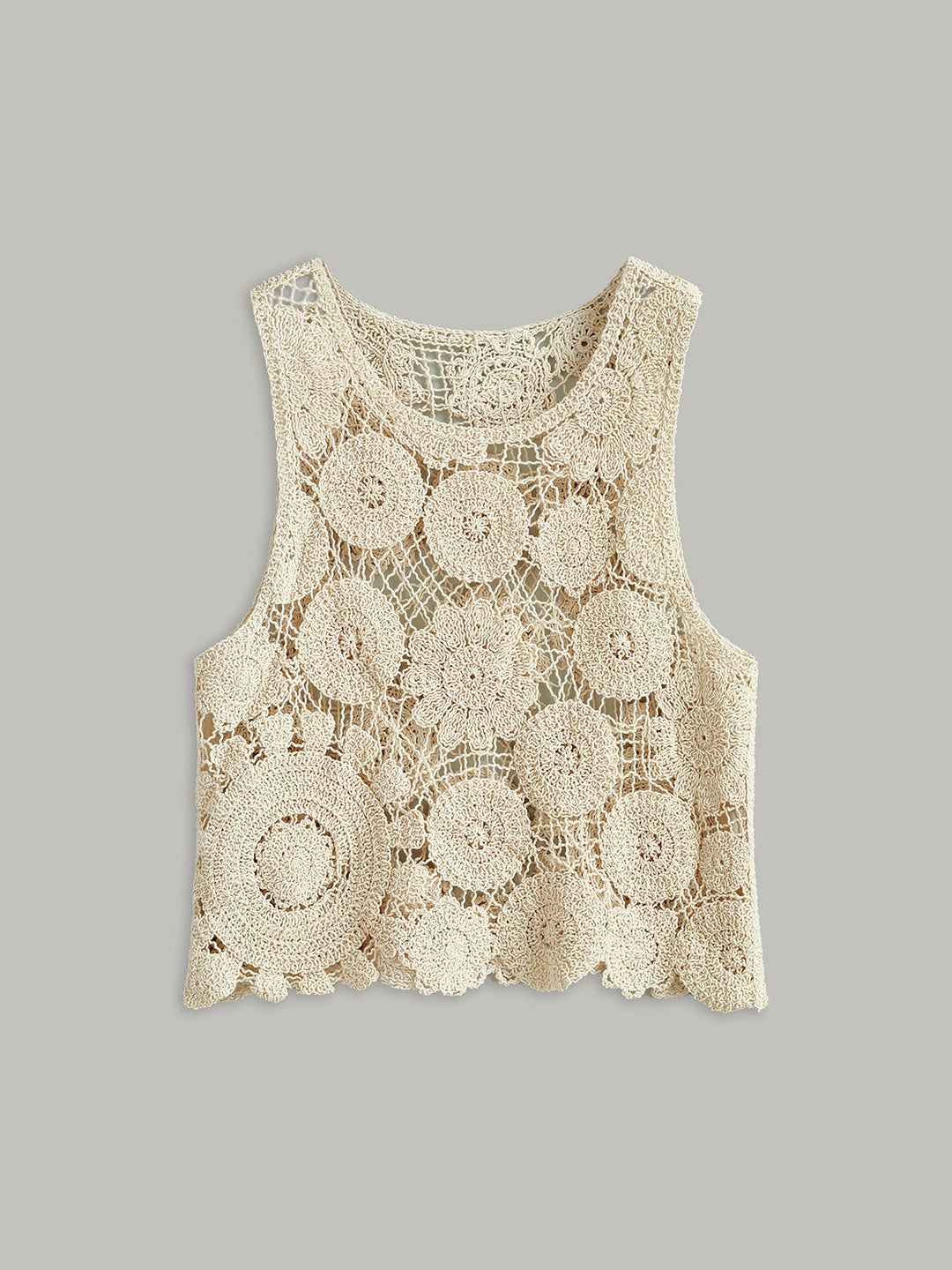 Gilet sans manches en coton transparent