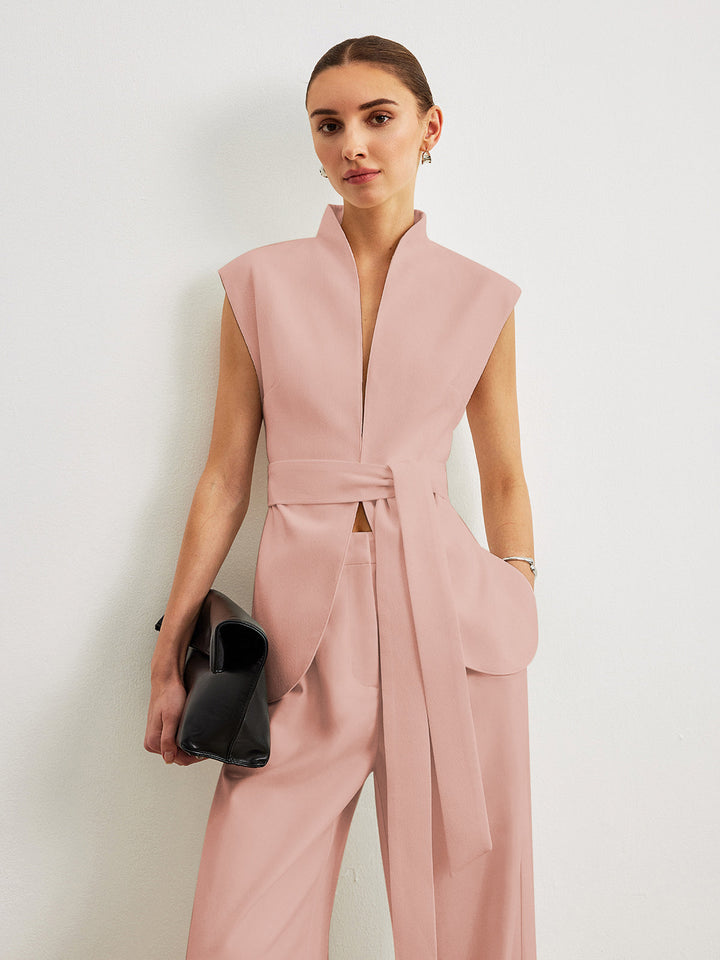 Top péplum à ceinture