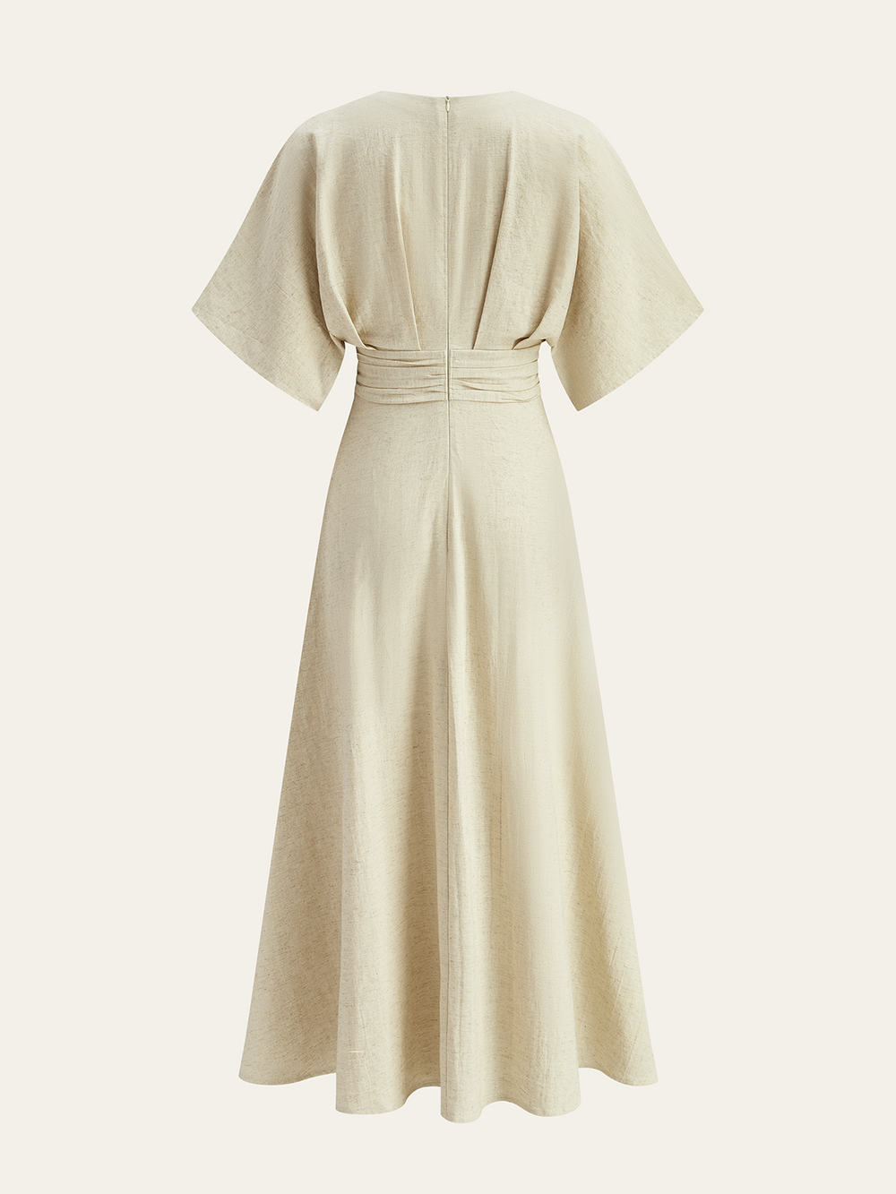 Robe Mi-Longue Plissée Métallique