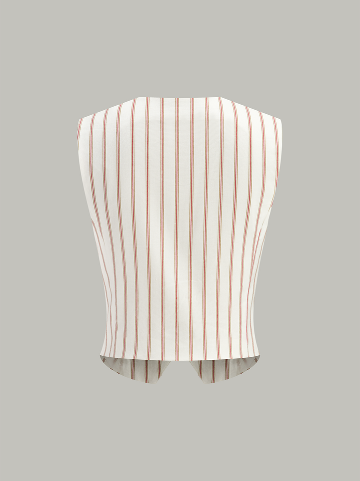 Ensemble short à rayures avec ceinture