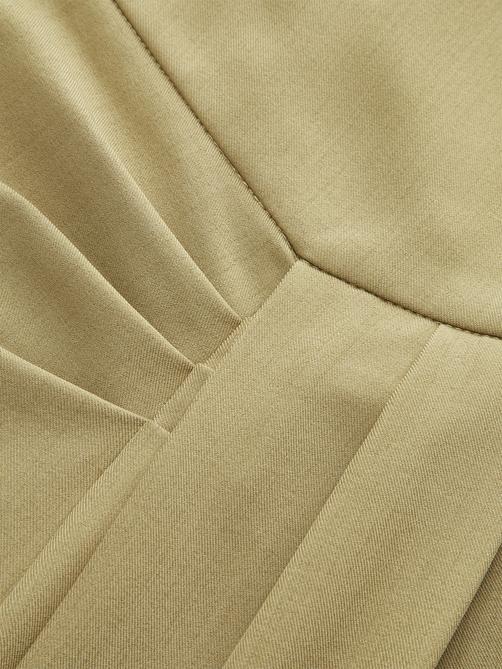 Pantalons mi-taille asymétriques froncés