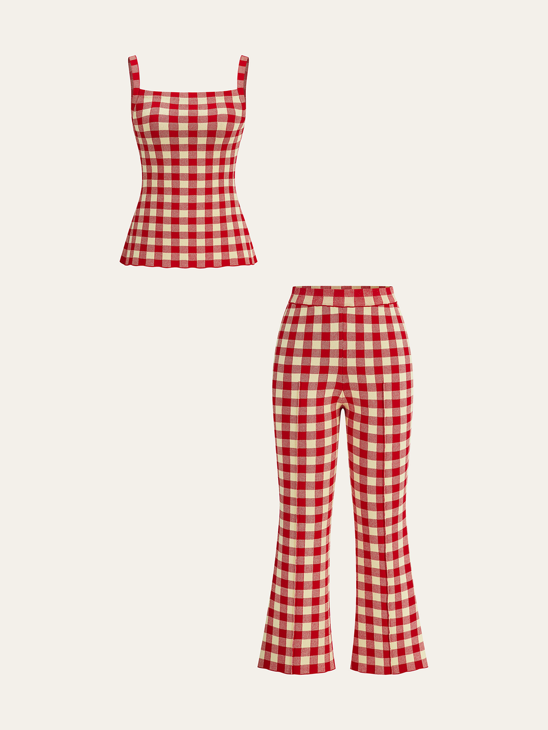 Ensemble Pantalon à Carreaux