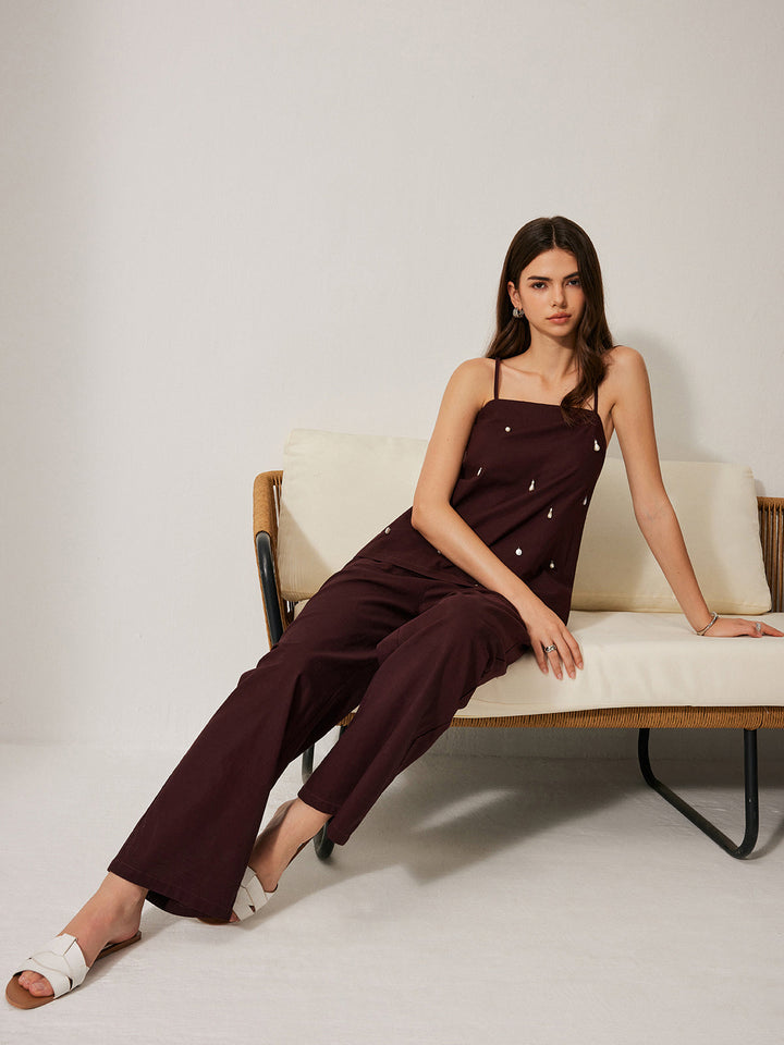 Ensemble Pantalon Coton & Lin Avec Poches