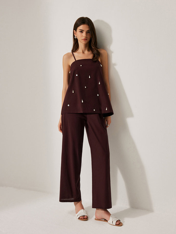 Ensemble Pantalon Coton & Lin Avec Poches